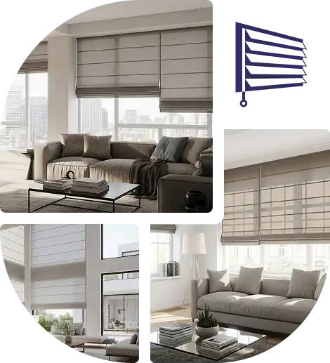 Dubai Blinds Co provides luxury Roman blinds in Dubai—perfect for bedrooms, living rooms, and stylish office spaces.