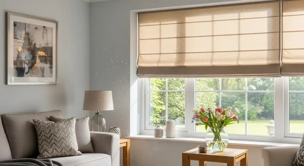 Modern Roman blinds in different colors and styles