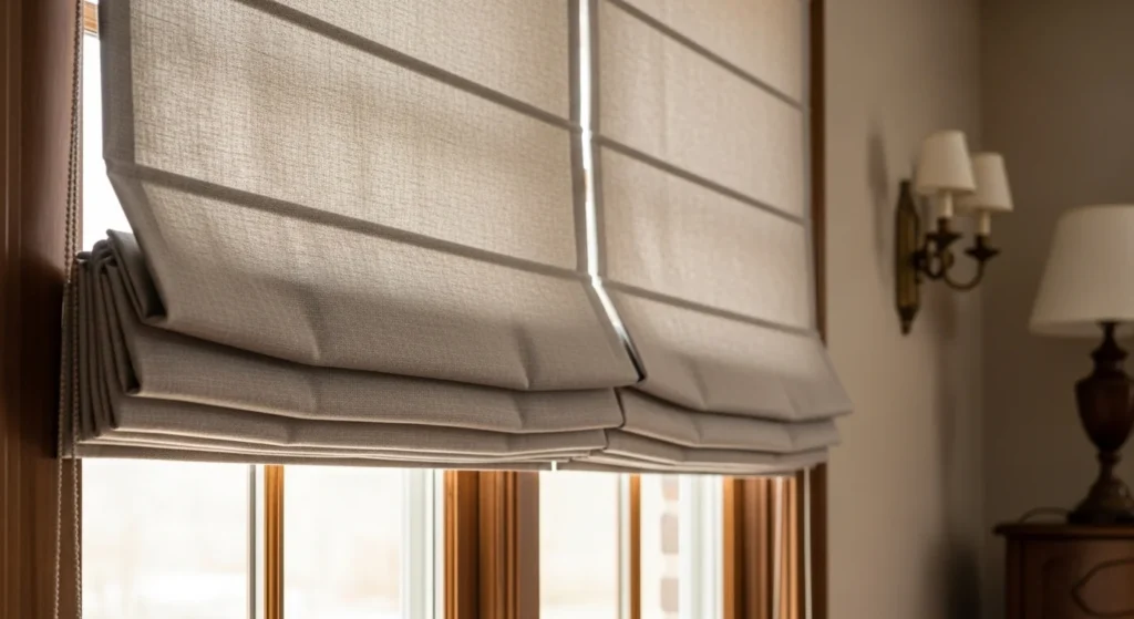 Hobbled Roman Shades in Dubai