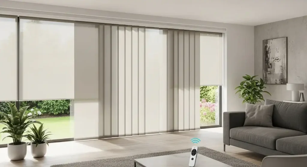 Motorized panel blinds in Dubai