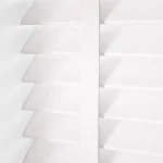 Brilliant White & Fresh White Faux Wood Blind - 50mm Slat 1