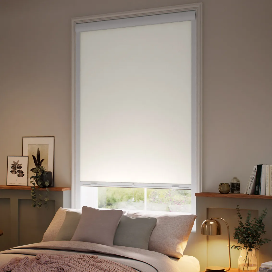 Complete Blackout Titan Cream Roller Blind 1