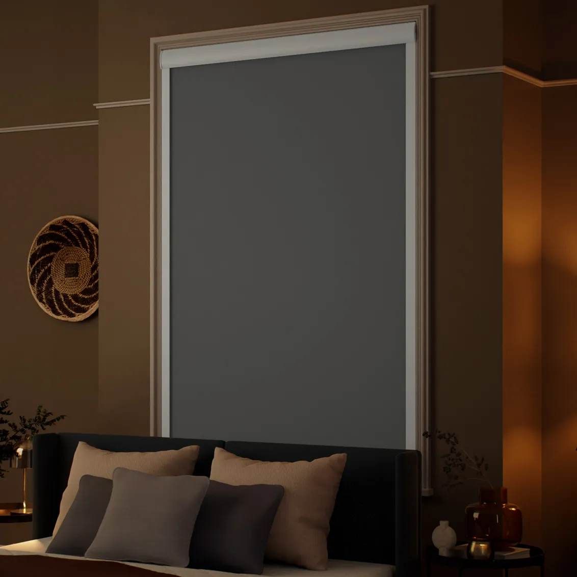 Complete Blackout Titan Harbour Grey Roller Blind 3