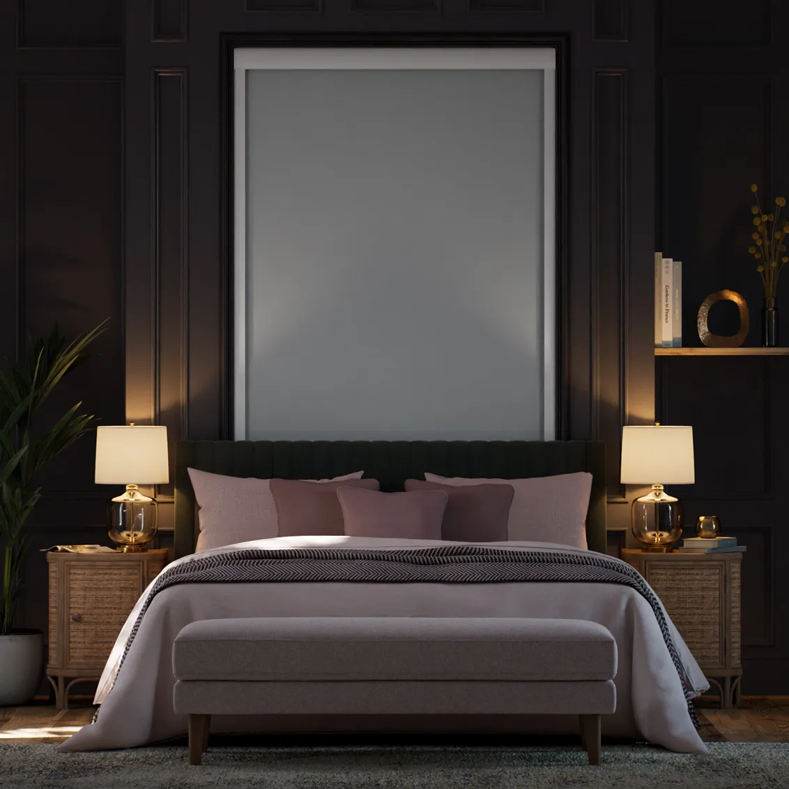 Complete Blackout Titan Simply Grey Roller Blind 2