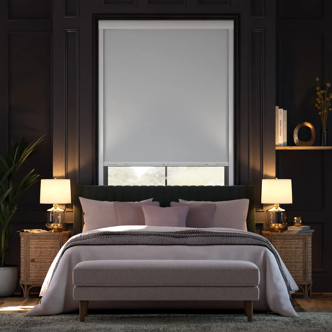 Complete Blackout Titan Simply Grey Roller Blind