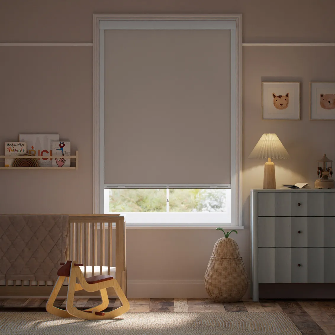 Complete Blackout Titan Warm Stone Roller Blind