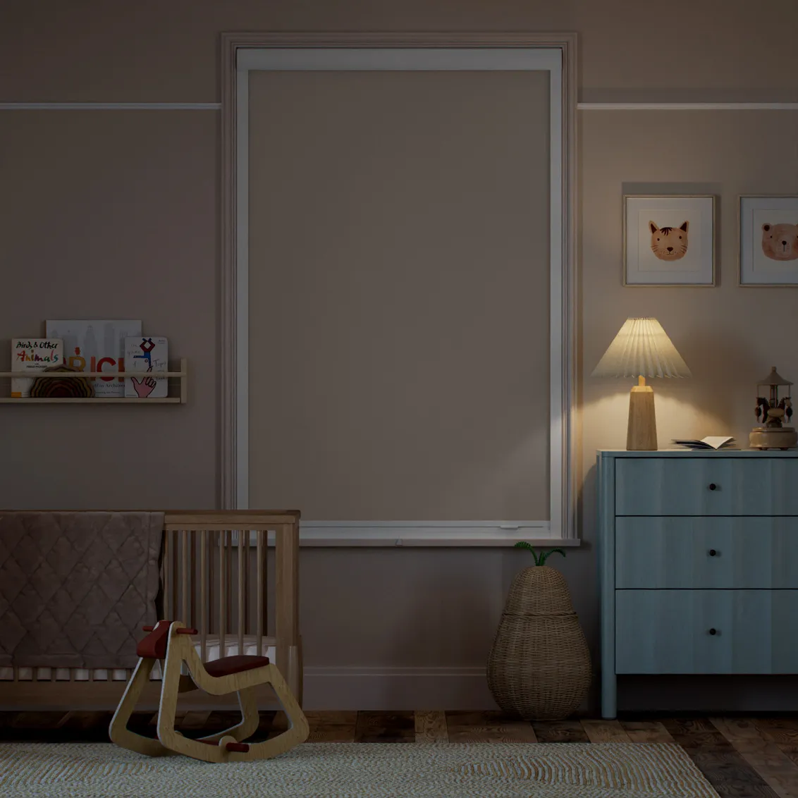 Complete Blackout Titan Warm Stone Roller Blinds 1