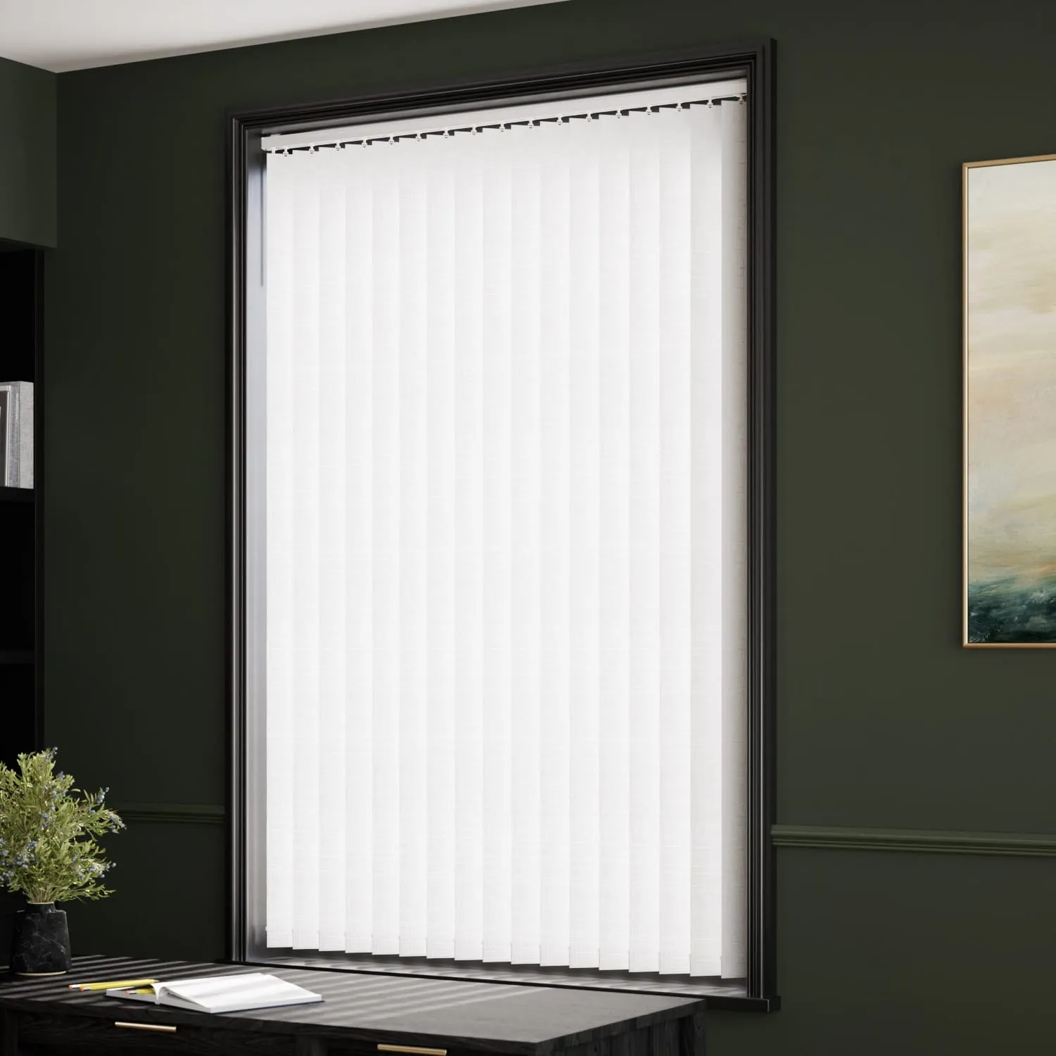 Grazia White Vertical Blinds