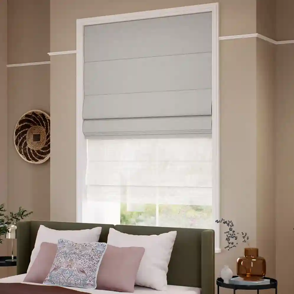 Grey Wash & Cloud White Double Roman Blind 1_11zon