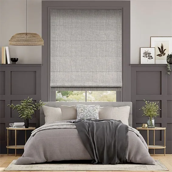 Grey Wash Roman Blind