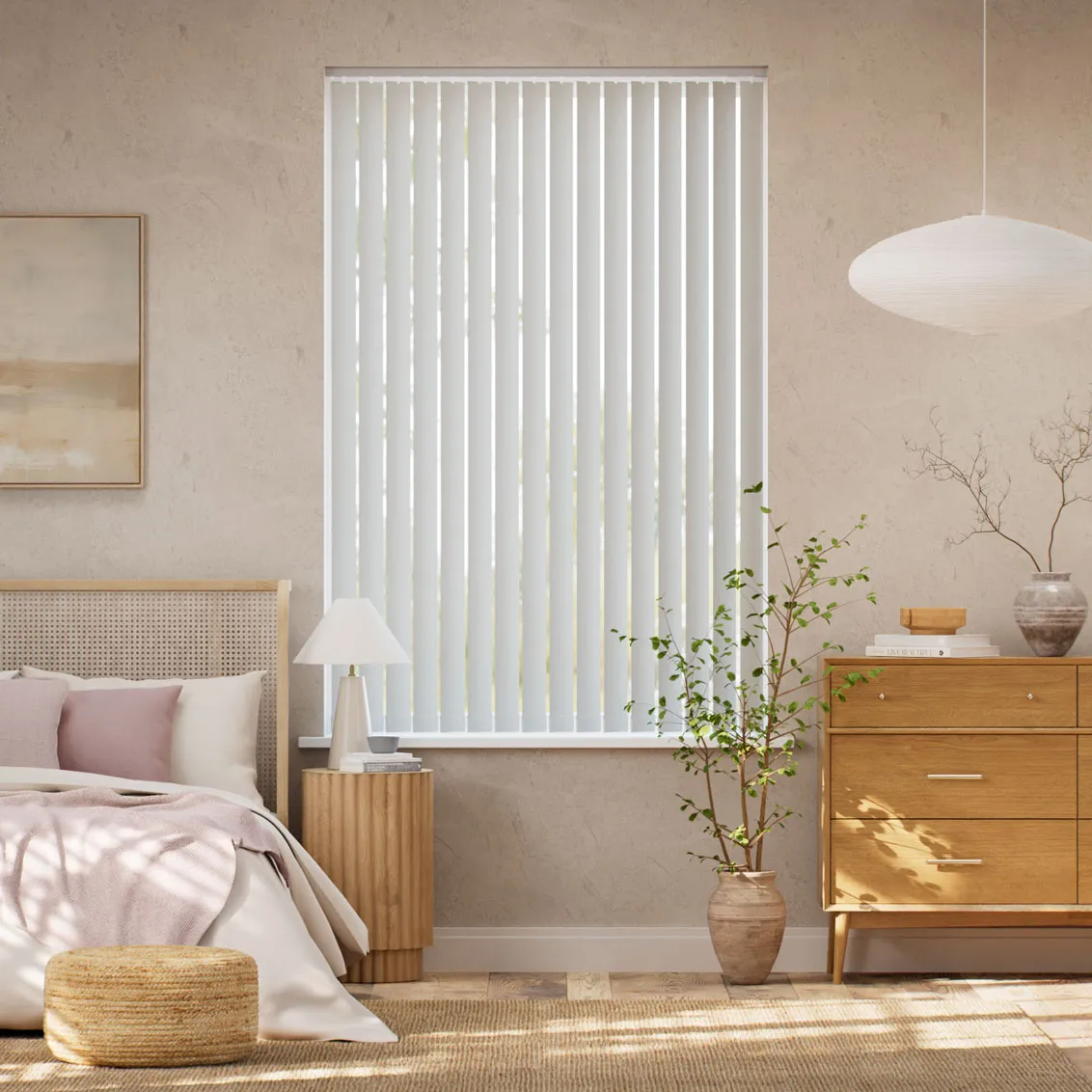 Grey and Silver Vertical Blind