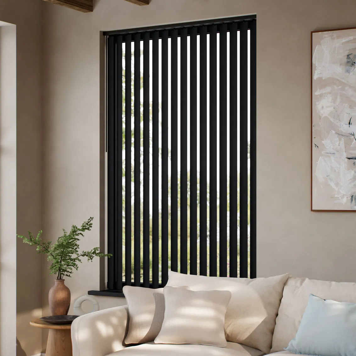 Ink and Black Vertical Blind 1