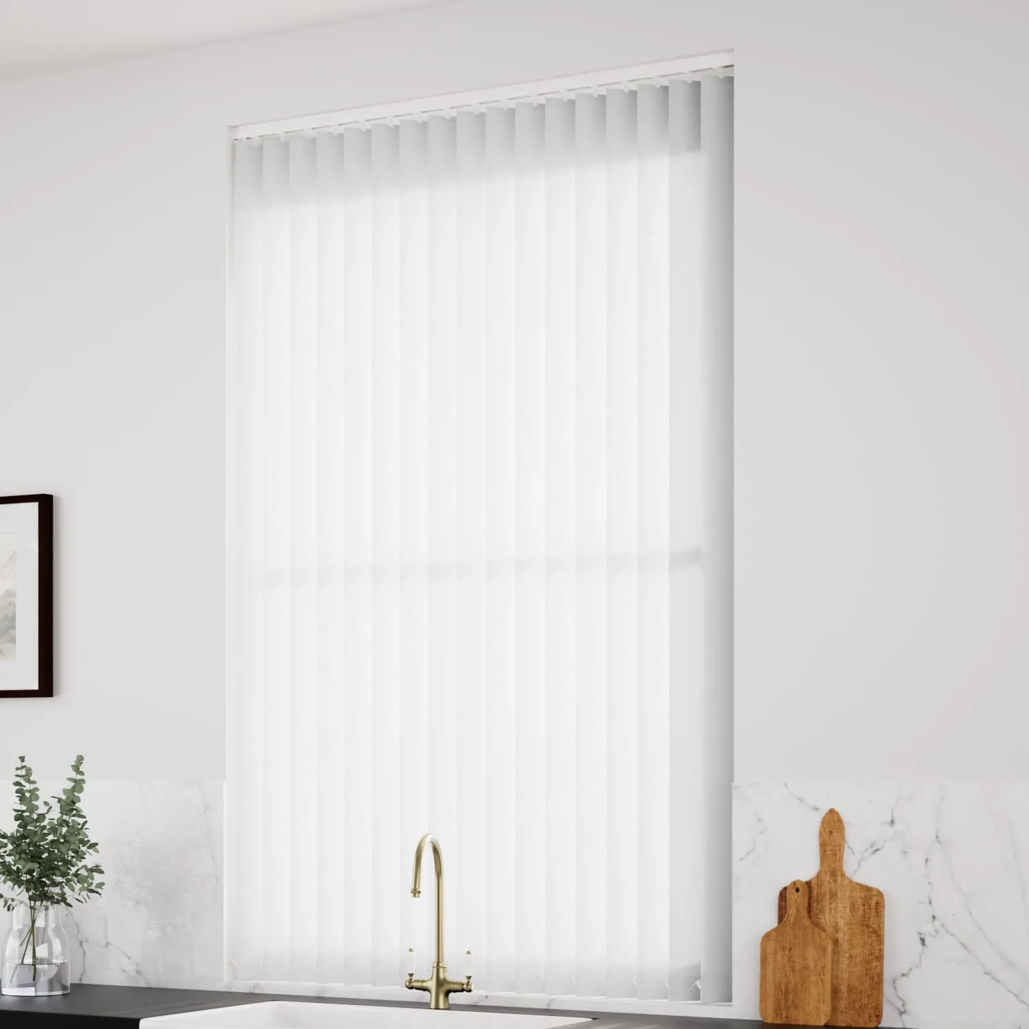 Simplicity White Vertical Blind 1