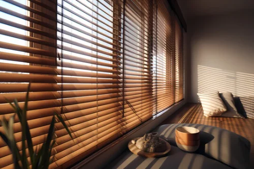 Discover elegant wooden blinds in Dubai through Dubai Blinds Co gallery. High-quality installations, tailored for every space.